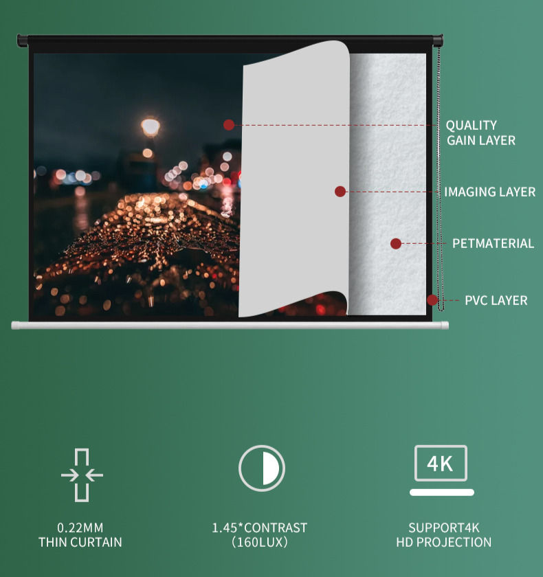 Thumbnail: High Quality Wall Mounted Curtain Projector