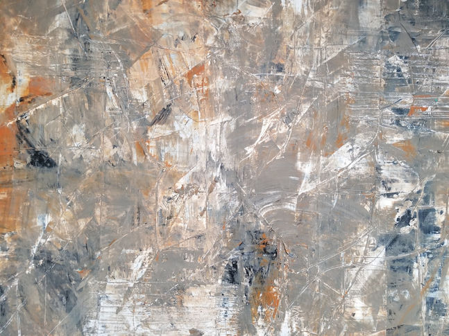 Grey abstract expressionist painting