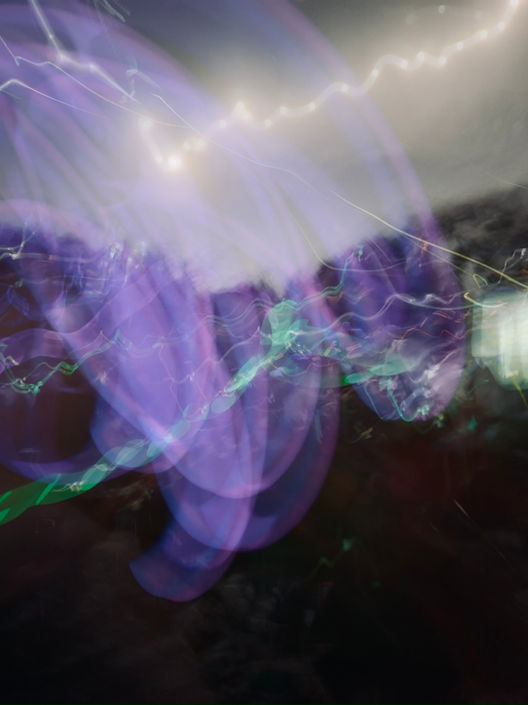 Purple black gray green abstract expressionist digital photograph print of NJ