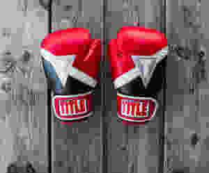 A pair of boxing gloves