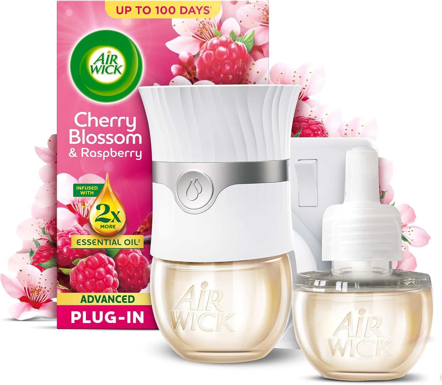 Air Wick Cherry Blossom & Raspberry Advanced Electrical Plug-in Kit 19ml