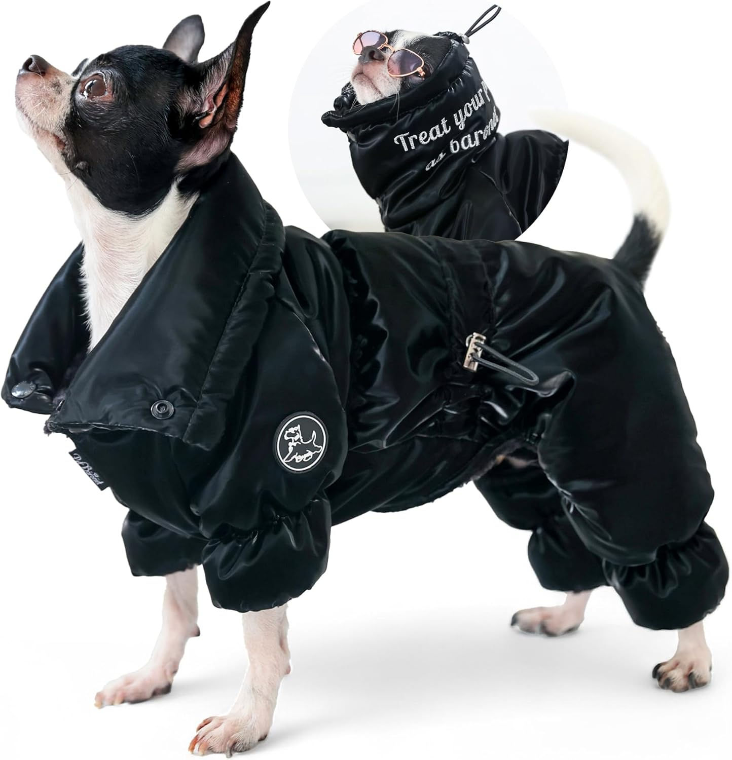 Winter Dog Vest with 4 Covered Legs, Reflective Waterproof Windproof Warm Dog