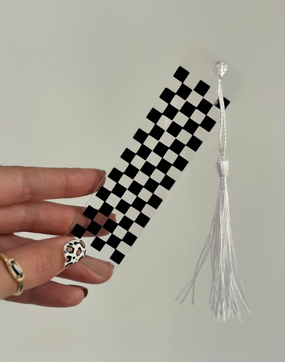 Black and White Checkered Bookmark