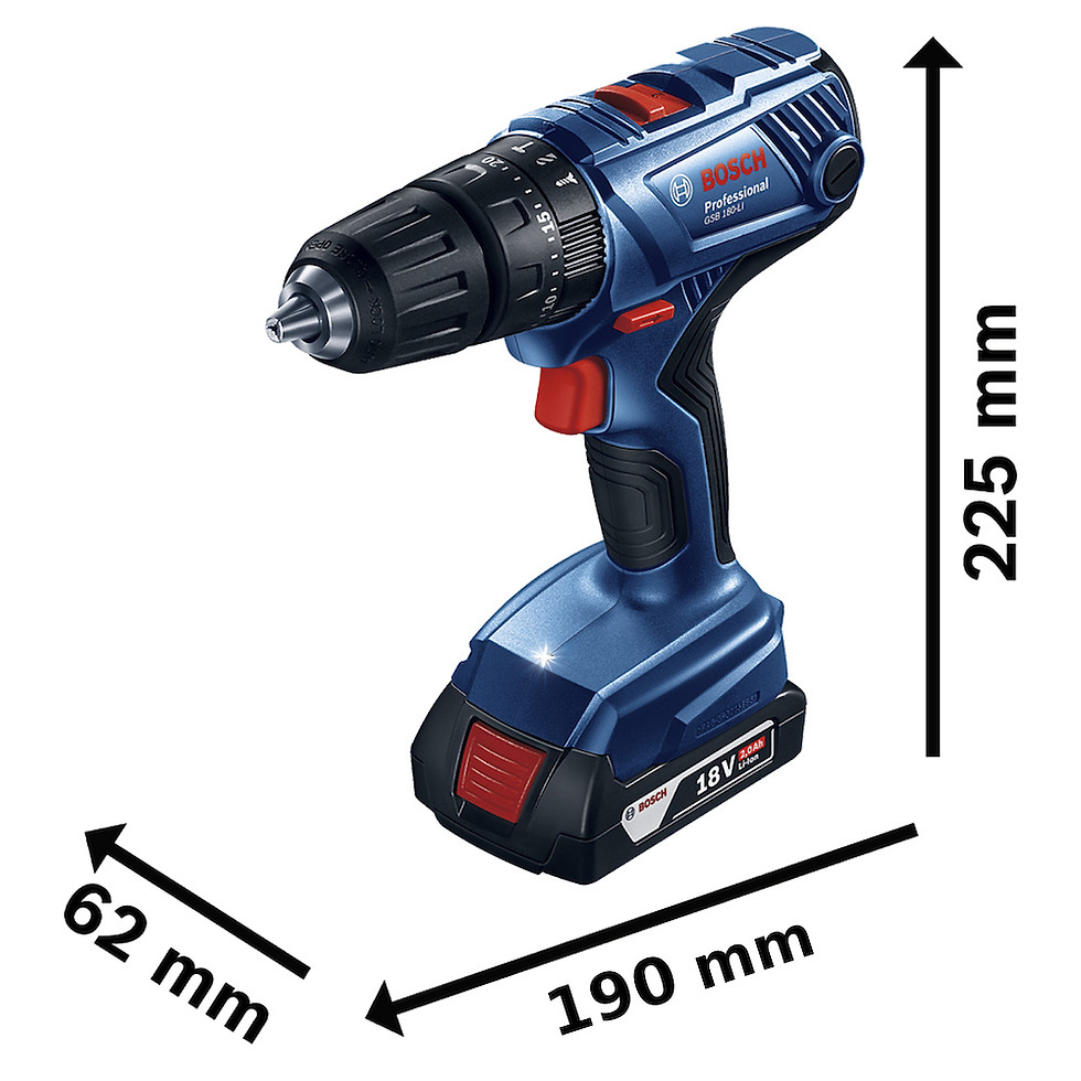 Miniatura: Taladro Percutor Inalámbrico 1/2" 18V Bosch GSB 180-LI Profesional