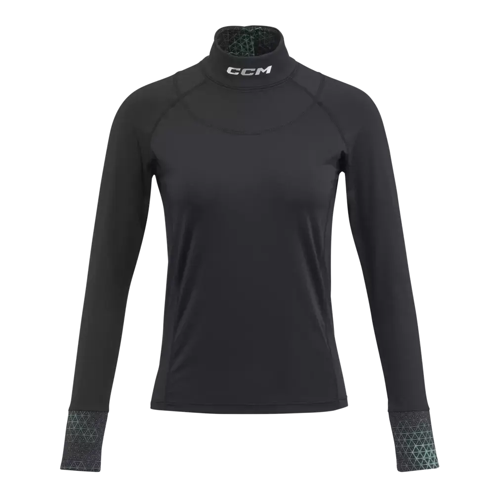 CCM Women's Cut Protection Neck Guard Long Sleeve Baselayer