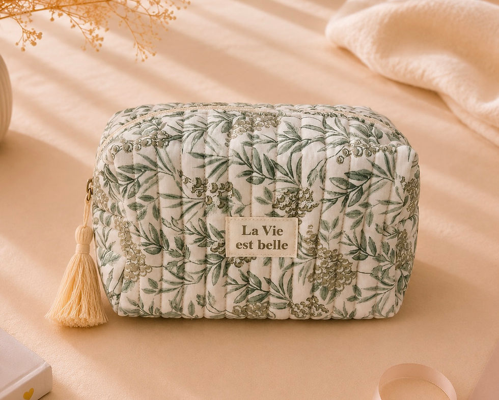 Miniature : Pochette coton moltoné coloris au choix  