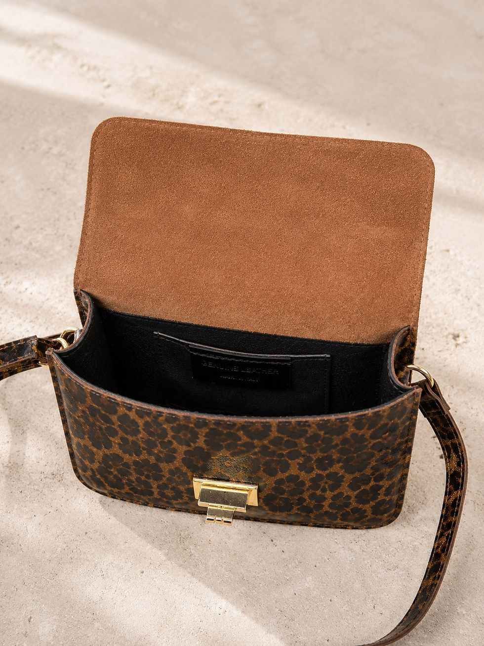 Miniature : Sac en cuir brillant LÉOPARD