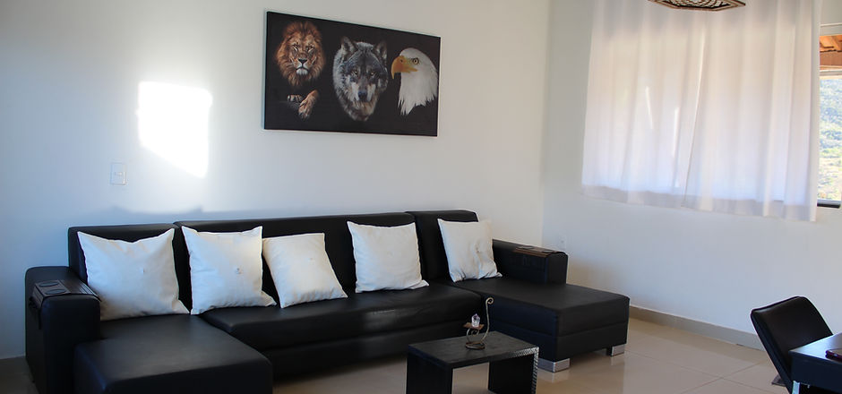 sala sofa casa hospedagem lapinha da serra