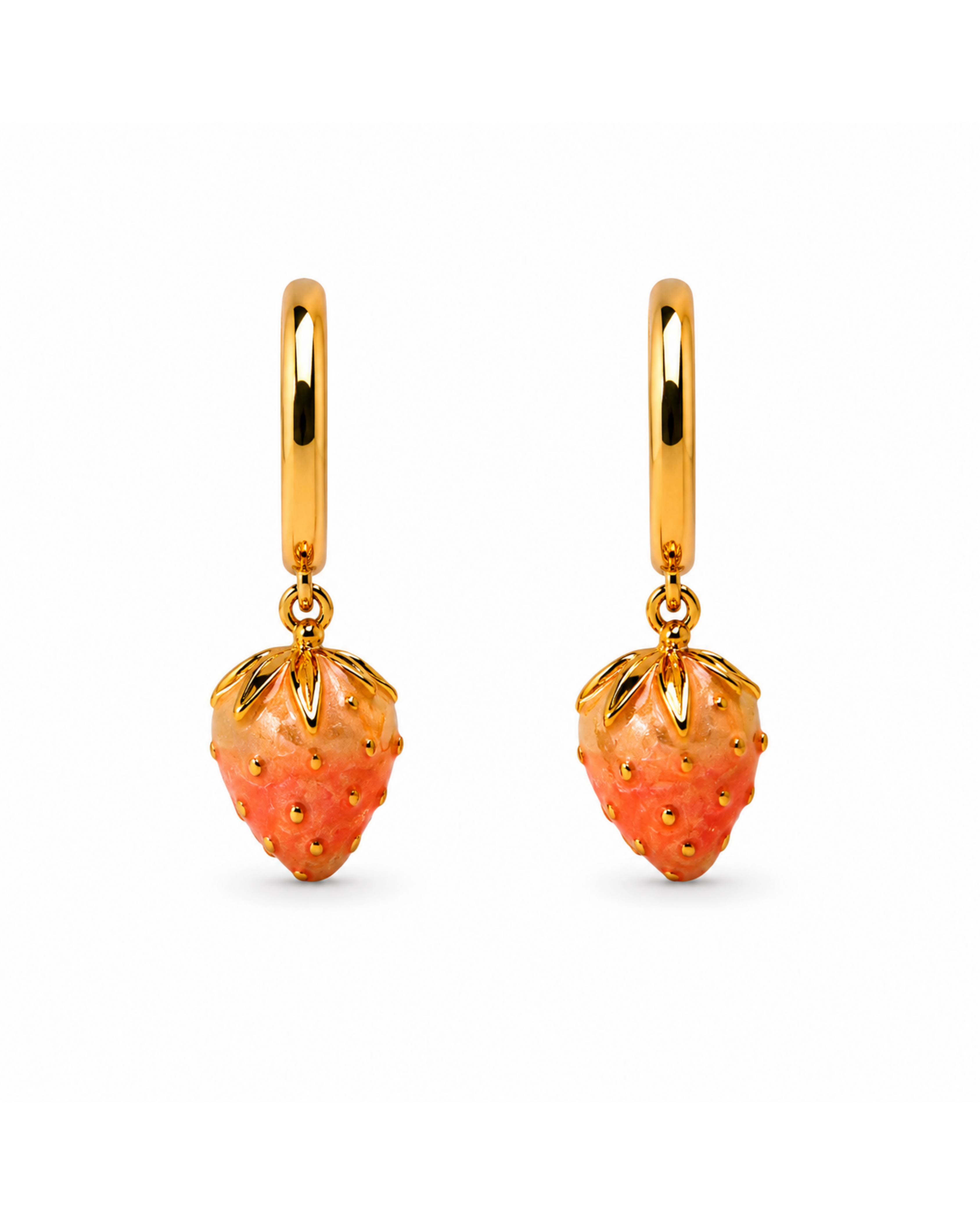 Aretes de Fresa Dorados