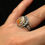 Miniatura: Anillo plata 925 con opalo