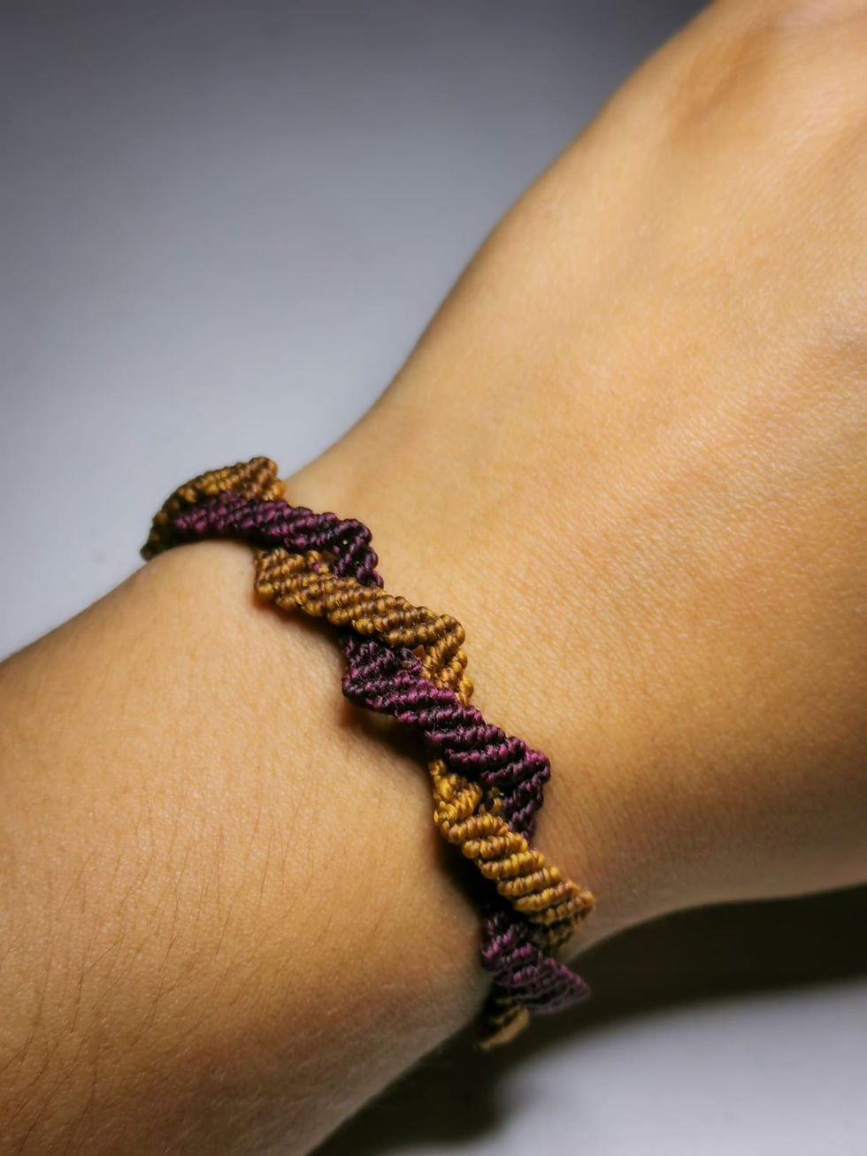 Pulsera color camel y vino / estilo ZZ