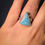 Miniatura: Anillo de plata con larimar