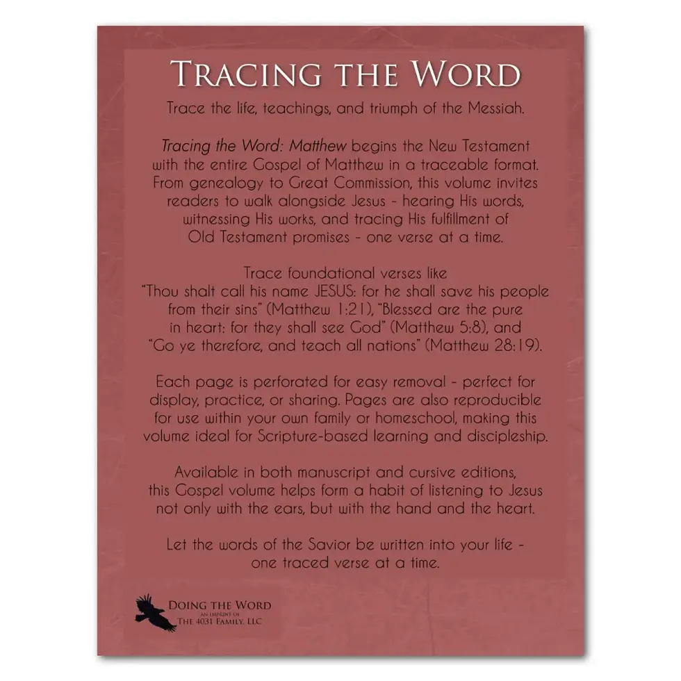 Thumbnail: Tracing the Word: Matthew