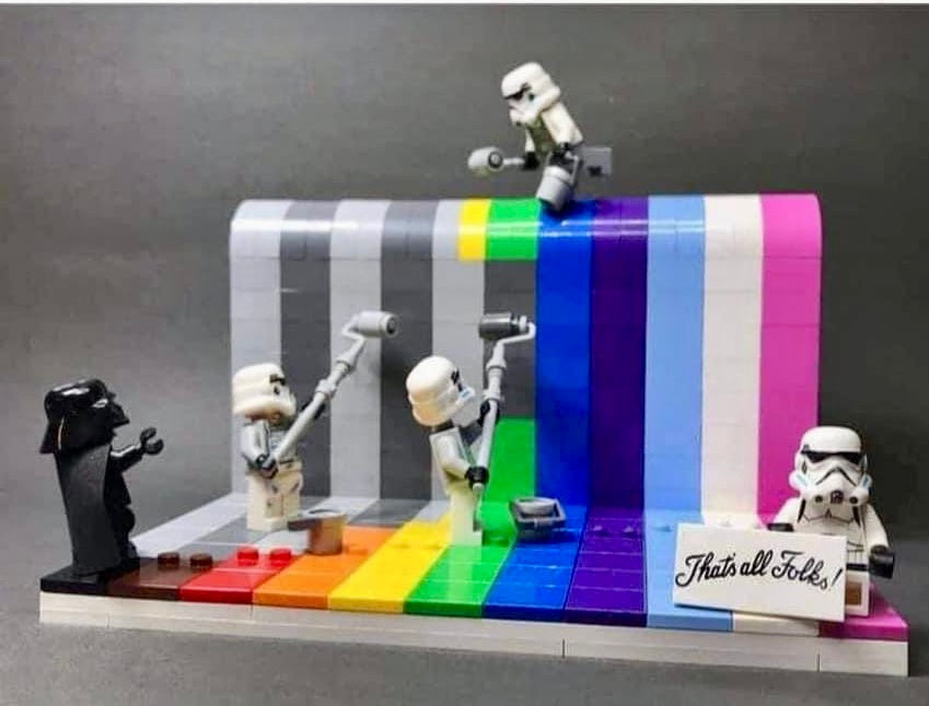 Painting over a Pride Flag July 1st