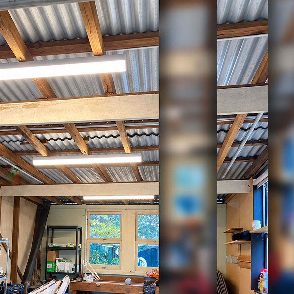 Garage lighting installation completed by CLL Electrical at a home in Faulconbridge, Blue Mountains.
