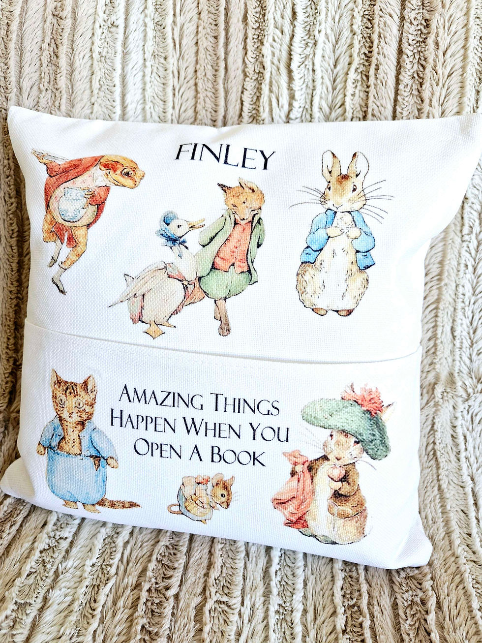 Thumbnail: Reading book cushion Gruffalo and friends