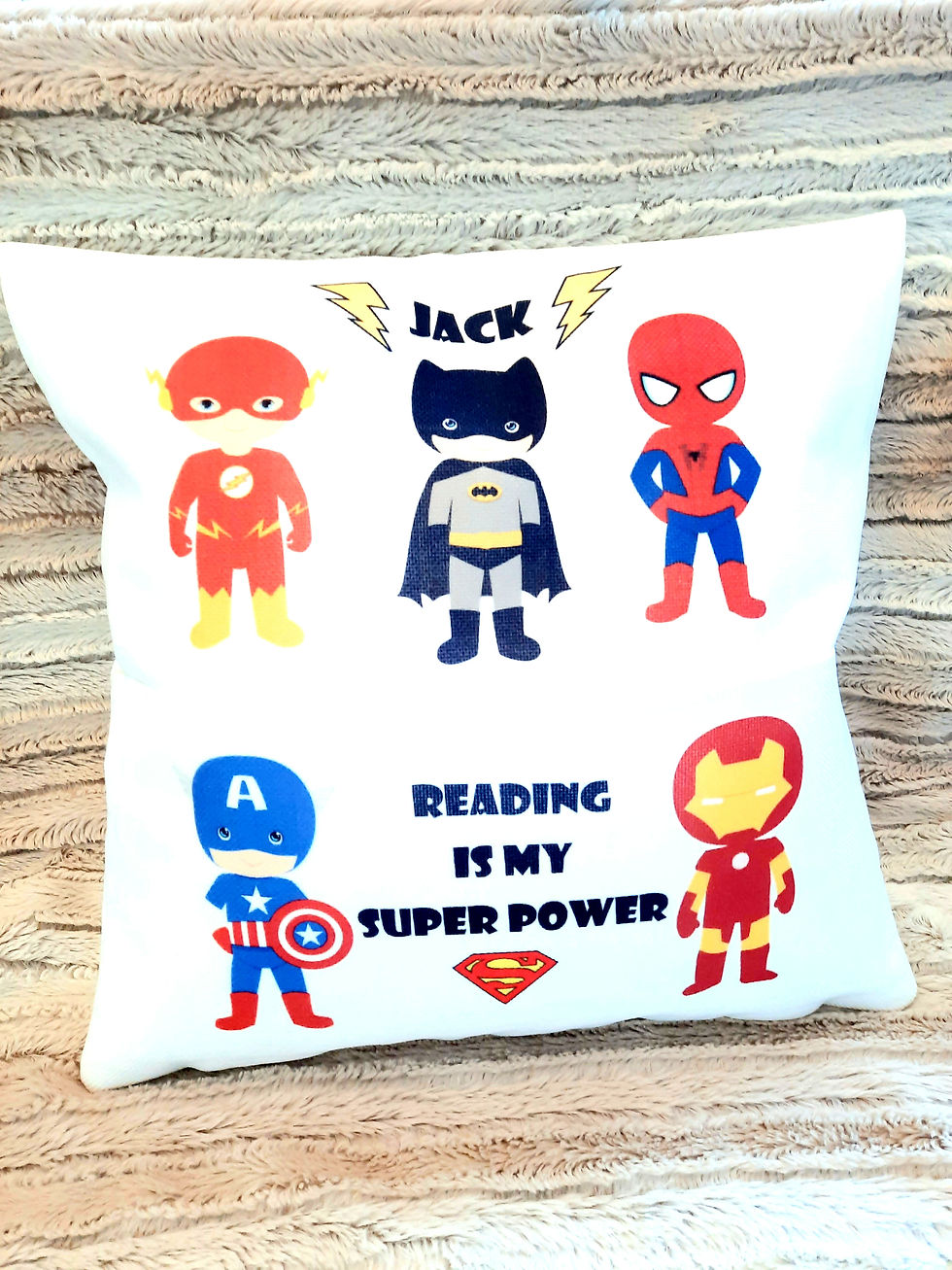 Superhero reading cushion