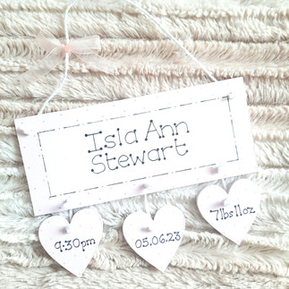 pink new baby keepsake baby birth gifts