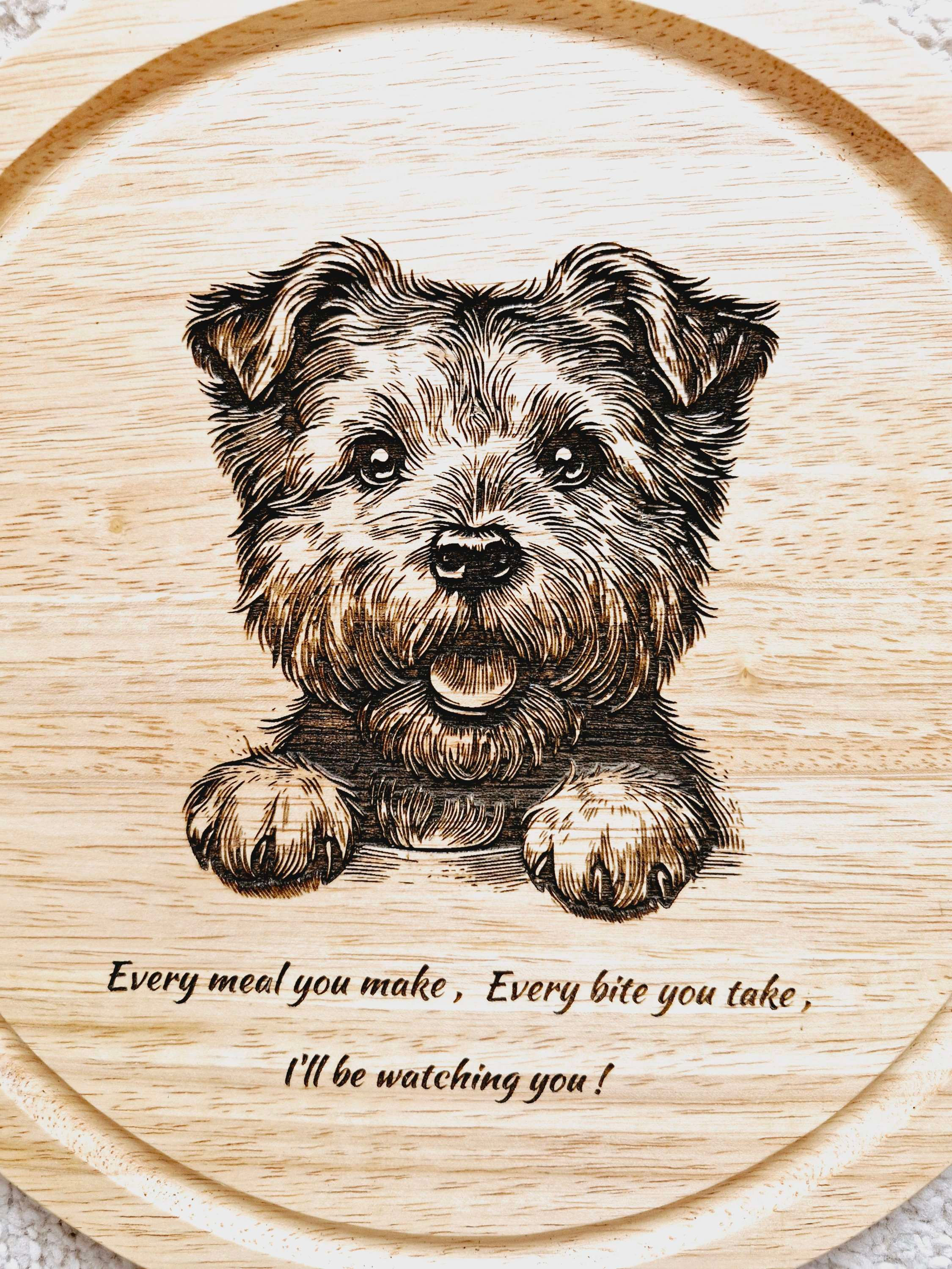 Norfolk Terrier engraved image