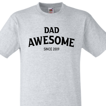 Thumbnail: Personalised T-shirt: Dad awesome since date