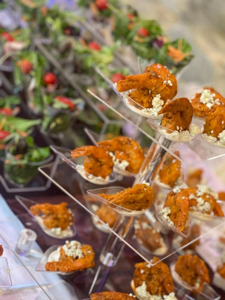 buffalo shrimp and salad cups