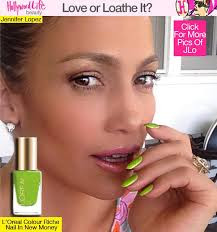 Jennifer Lopez Sporting a Bright Green Mani on Instagram