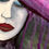 Miniaturbild: Dame mit Hut  Bild auf Holz