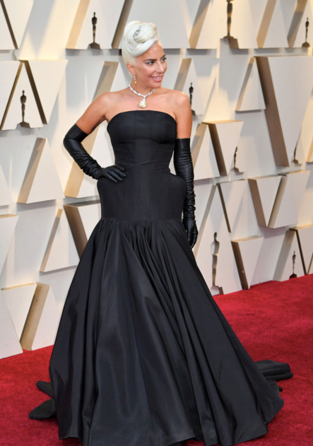 Lady Gaga in Alexander McQueen and Tiffany & Co. jewelry. Photo: Jeff Kravitz/FilmMagic
Expand Photo