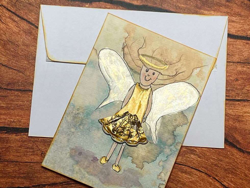 Miniaturbild: Kartenset Schutzengel Blaugold
