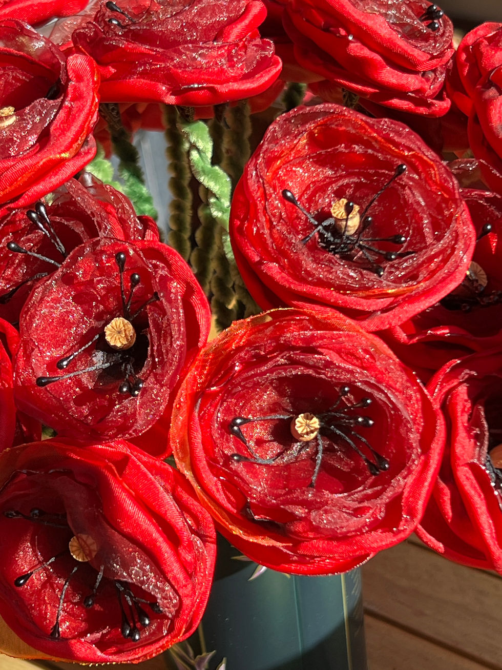 Stoff Mohnblüte
