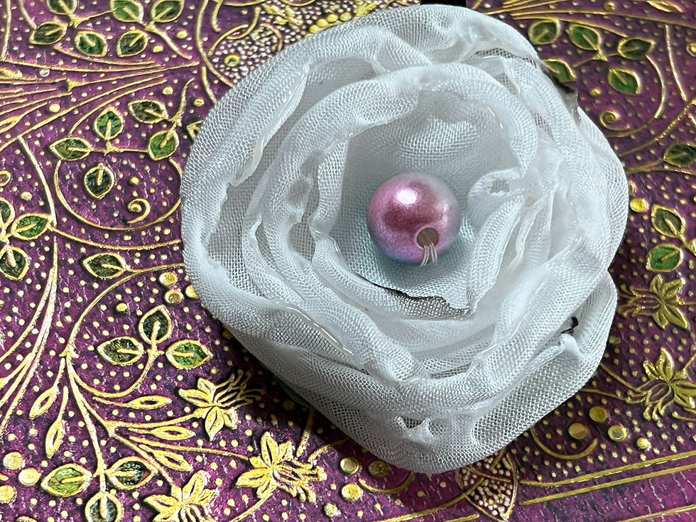 Miniaturbild: Stoff Haarblüte Weiss