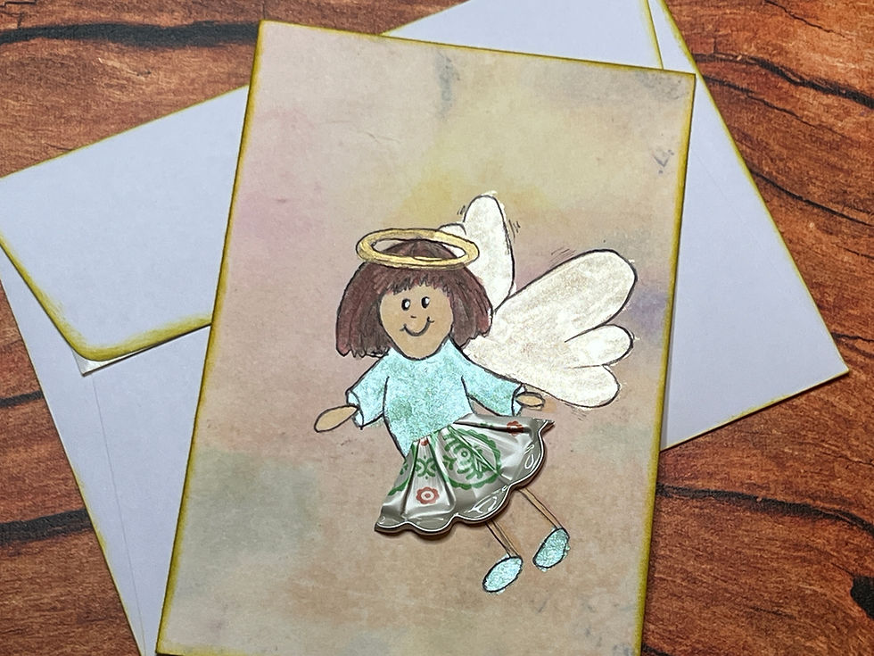 Miniaturbild: Kartenset Schutzengel Grüngold