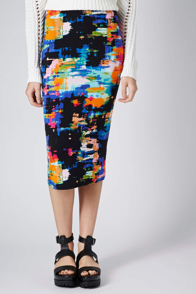 Tropical Print Tube Skirt www.topshop.com