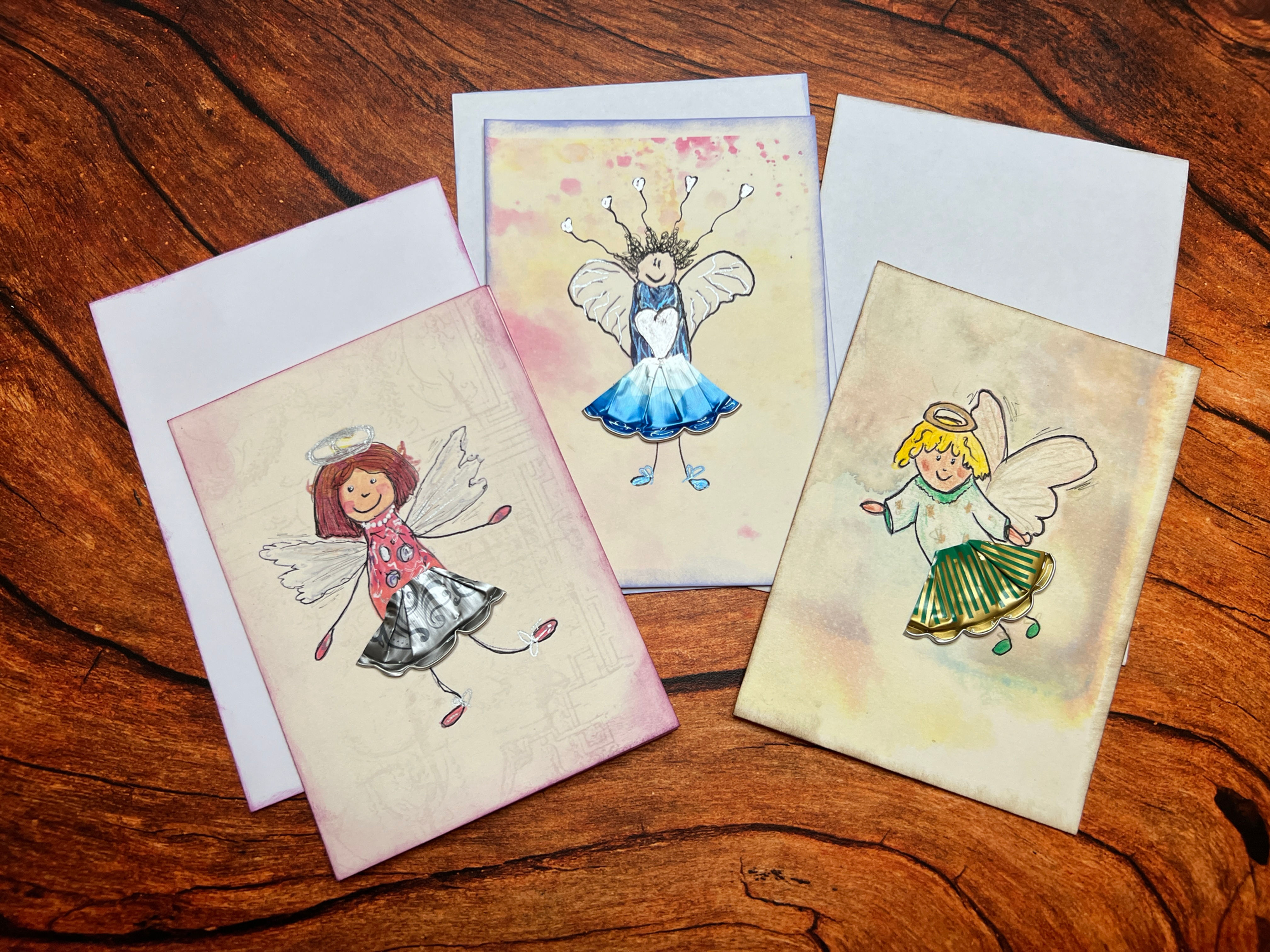 Kartenset Schutzengel gemischte Farben