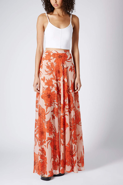 Poppy Bloom Maxi Skirt www.topshop.com