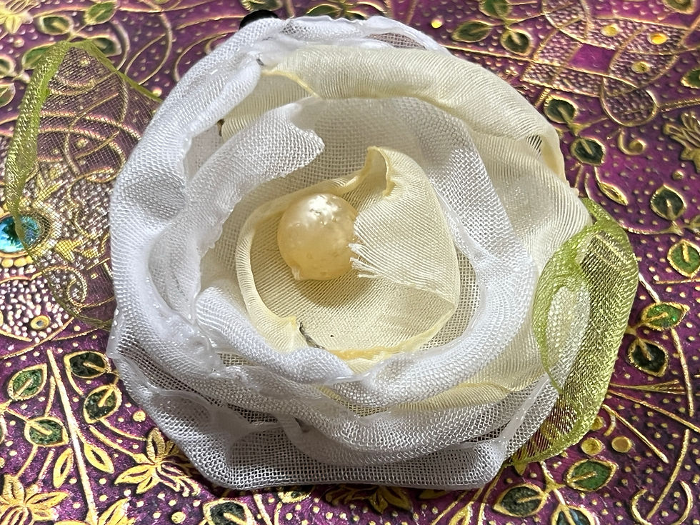 Miniaturbild: Stoff Haarblüte Cremeweiss