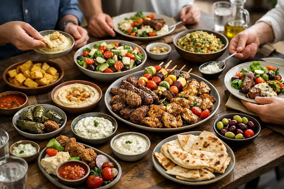 Family Style Mediterranean Dinner Done Right
