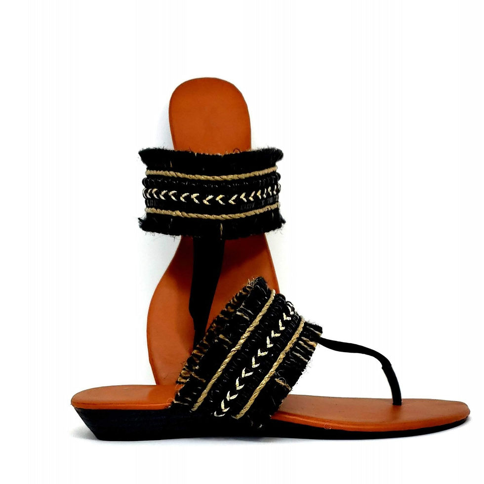 Thumbnail: Black Bohemian Sandals By DV8 Shoes