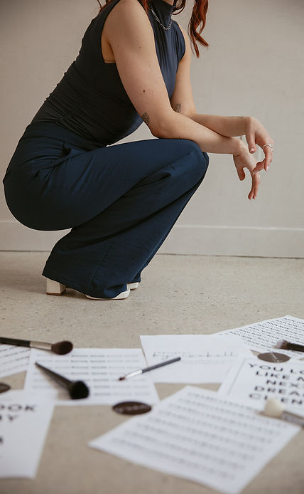 Isabelle with marketing materials