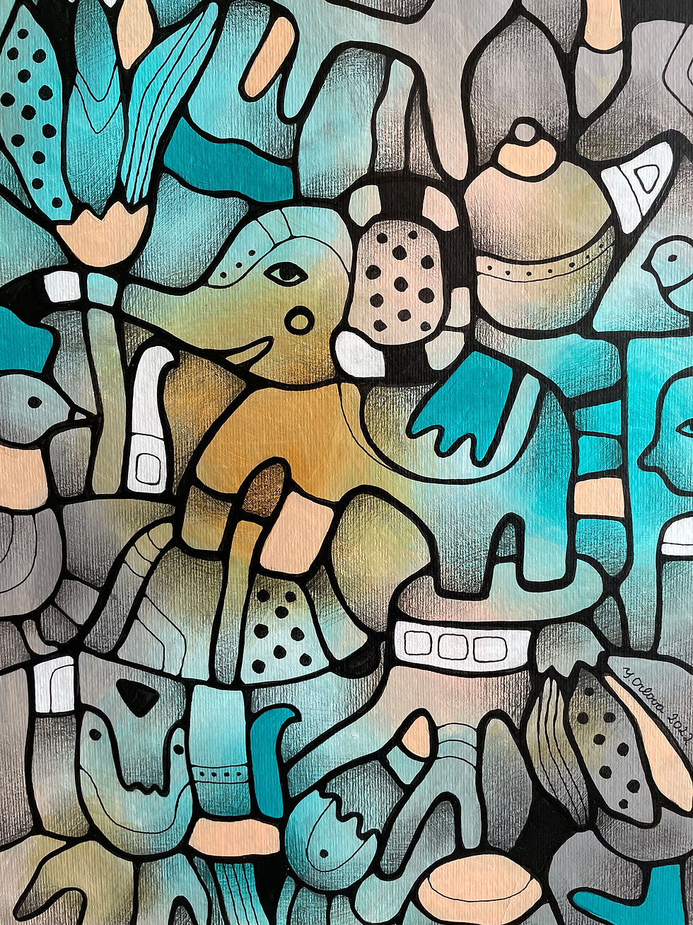 Elephant in Blue