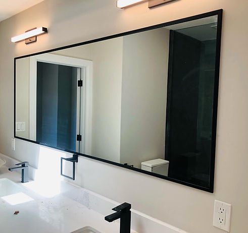 Big Vanity Mirror With Black Hardware