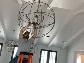 electrician to hanging chandelier in home near McDowell Mountain Ranch Scottsdale, AZ.