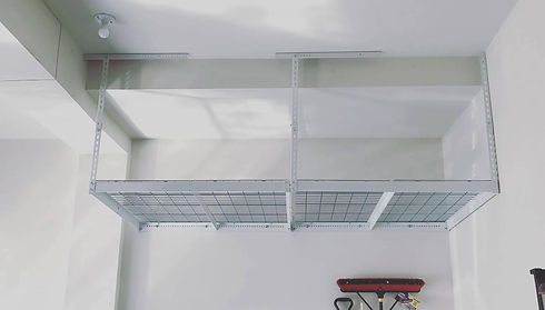 DIY Overhead Garage Storage Racks