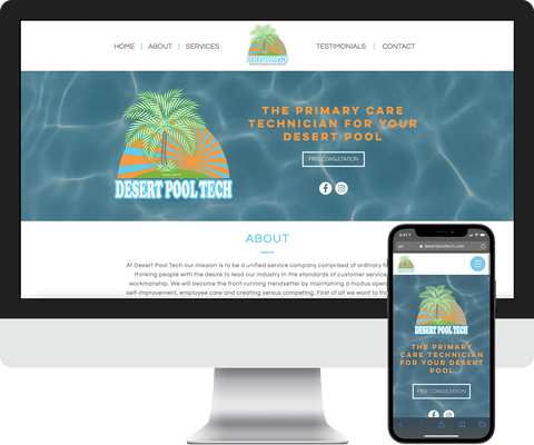 affordable small business pool service website design phoenix az