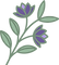 green and purple flower from releafpack soft ice pack logo.
