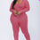 Thumbnail: Plus Size Scoop Neck Long Sleeve Bodycon Jumpsuit