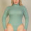 Thumbnail: Plus Ribbed Turtle Neck Long Sleeve Bodysuit