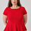 Thumbnail: Plus Size Ss Scuba Crepe Peplum Top            