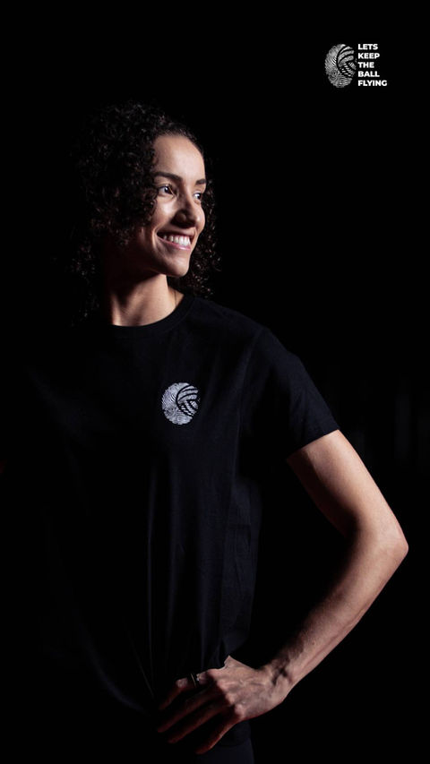 Gabi Guimaraes with Let's Keep The Ball Flying