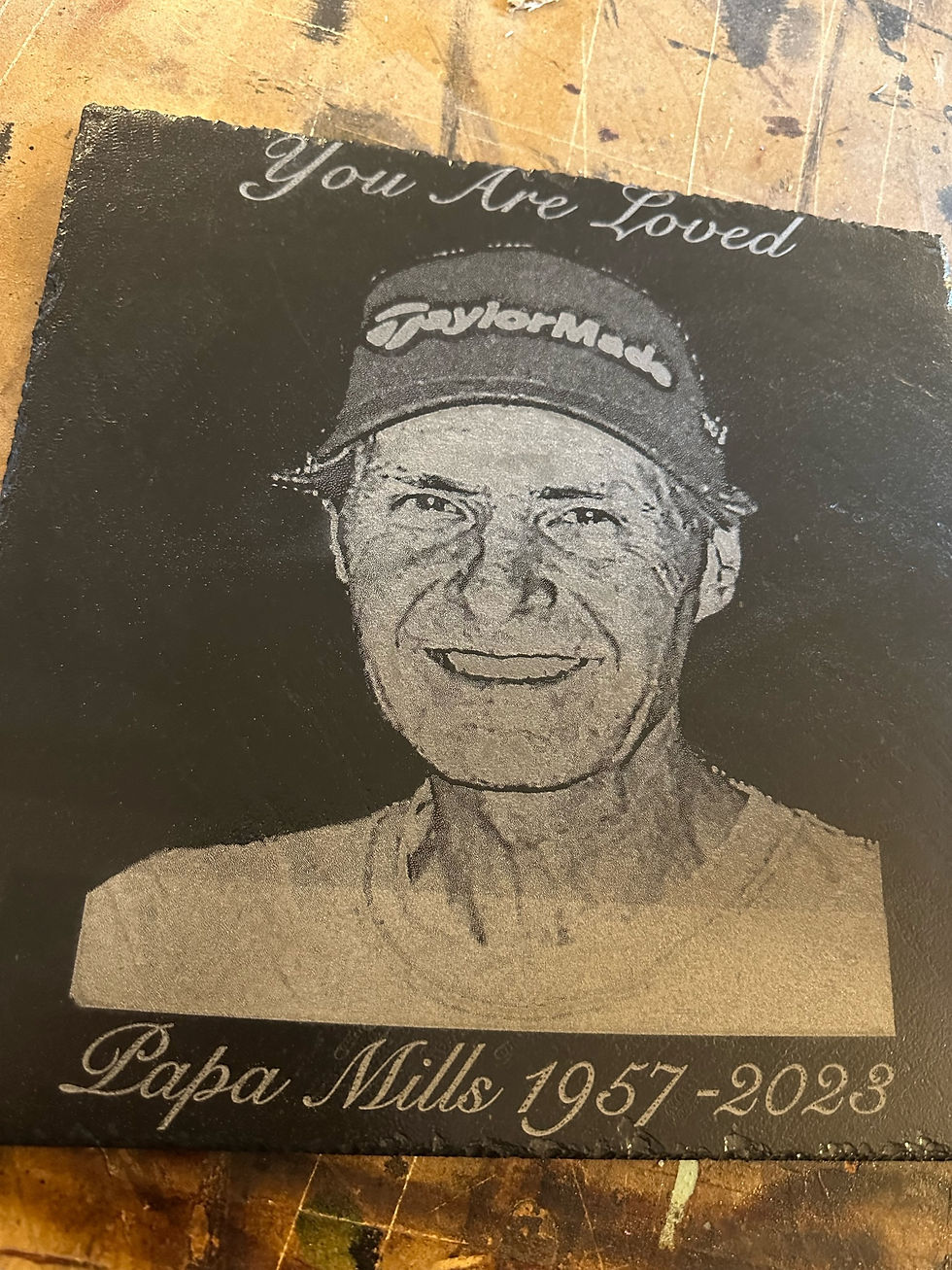 Thumbnail: Photo engraved slate coasters, plaques and tiles